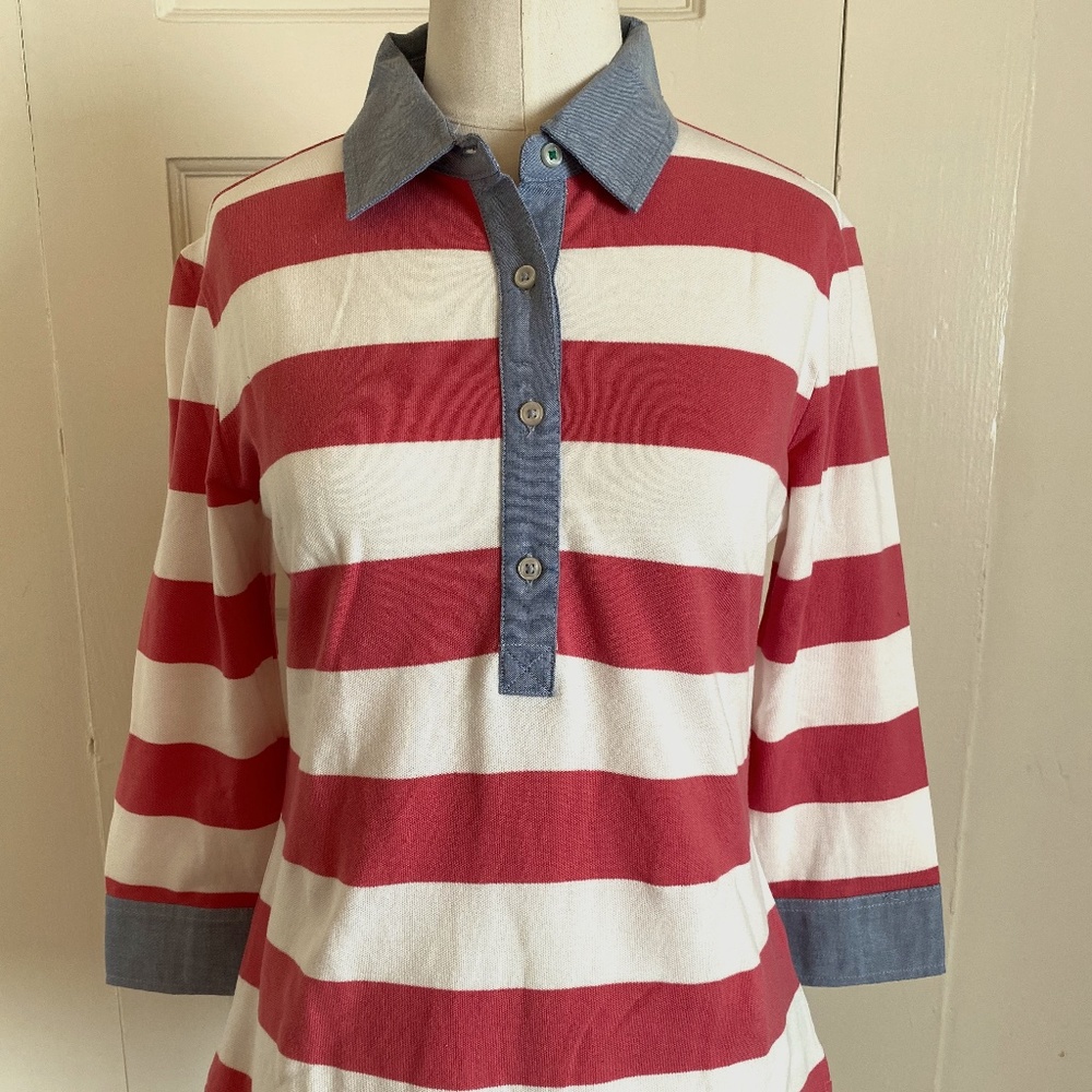 United Colors of Benetton- Striped Womens Polo, Sm